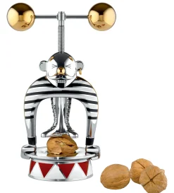Alessi Nussknacker Strongman Metall Gold Silber / Circus - Limitierte Und Nummerierte Auflage - Bunt Best