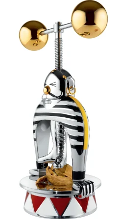 Alessi Nussknacker Strongman Metall Gold Silber / Circus - Limitierte Und Nummerierte Auflage - Bunt Best