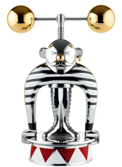 Alessi Nussknacker Strongman Metall Gold Silber / Circus - Limitierte Und Nummerierte Auflage - Bunt Best