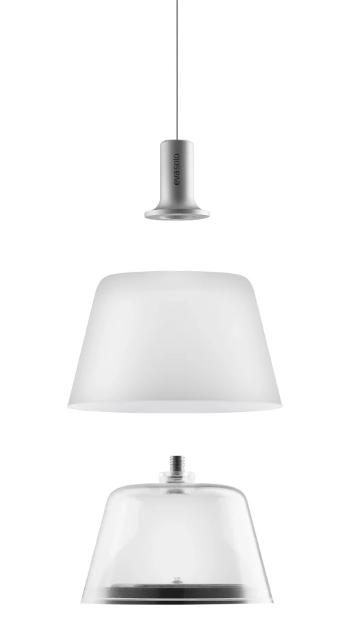 Eva Solo Outdoor-Hangelampe Sunlight Metall Glas Weis / Solarbetrieb - O 13,2 Cm - Aluminium - Weis Cheap