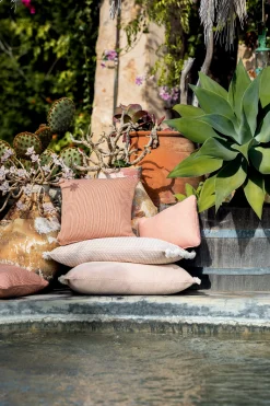 Fermob Outdoor-Kissen Evasion Textil Rosa Orange Beige / 44 X 44 Cm - Orange-Pink Outlet