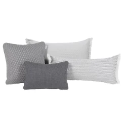Fermob Outdoor-Kissen Evasion Textil Grau Schwarz / 35 X 70 Cm - Karbon - Weis Cheap
