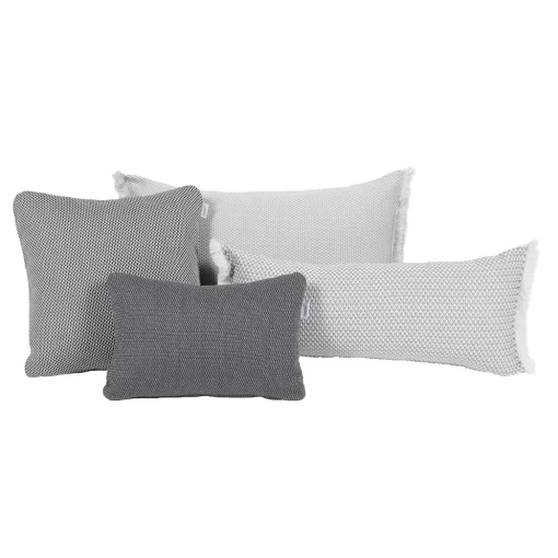 Fermob Outdoor-Kissen Evasion Textil Grau Schwarz / 35 X 70 Cm - Karbon - Weis Cheap