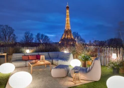Cinna Outdoorlampe Globe Plastikmaterial Er Kunststoff / O 55 Cm - Weis Online