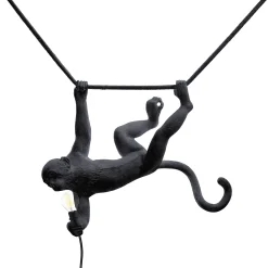 Seletti Outdoorlampe Monkey Swing Plastikmaterial/ Outdoor - L 60 Cm - Schwarz Sale