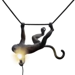 Seletti Outdoorlampe Monkey Swing Plastikmaterial/ Outdoor - L 60 Cm - Schwarz Sale