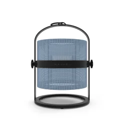 Maiori Outdoor-Solarlampe La Lampe Petite Led Metall Textil Blau Schwarz / Kabellos - Gestell Schwarz - Kohle - Royalblau Cheap
