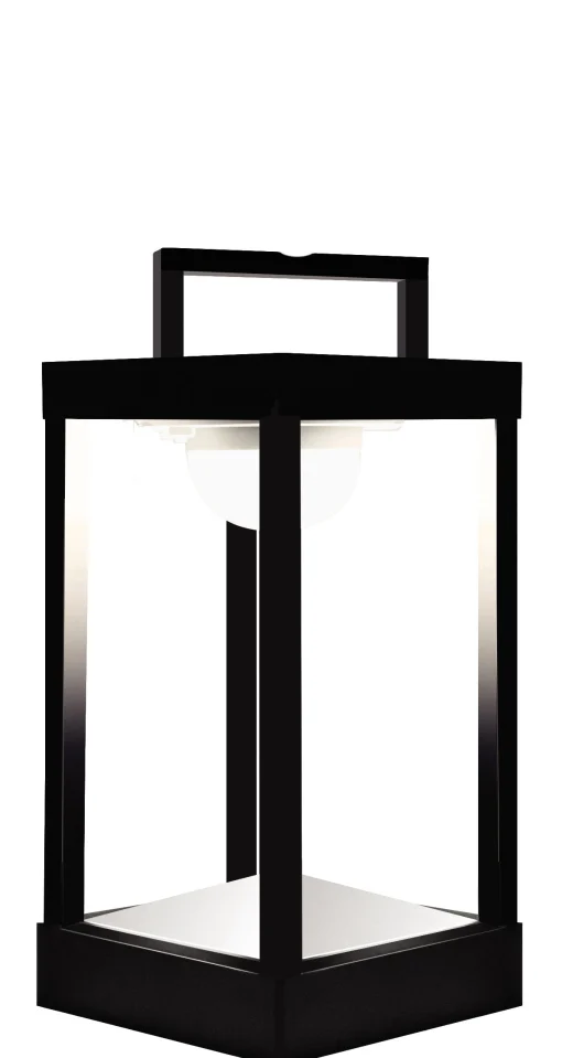 Maiori Outdoor-Solarlampe La Lampe Parc S Metall Glasled / Kabellos - H 30 Cm - Kohle Sale