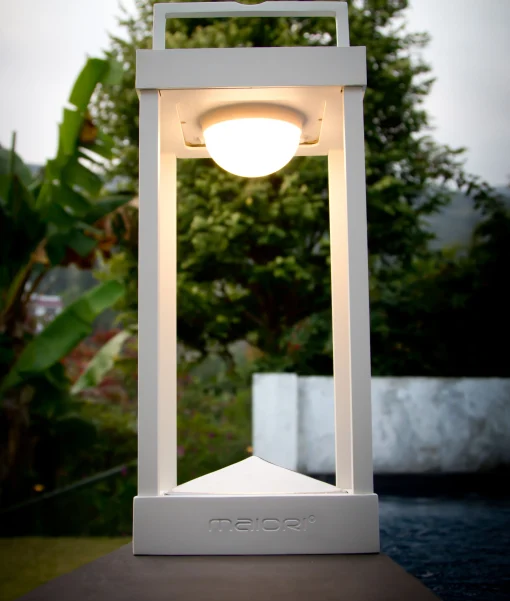 Maiori Outdoor-Solarlampe La Lampe Parc S Metall Glasled / Kabellos - H 30 Cm - Kohle Sale
