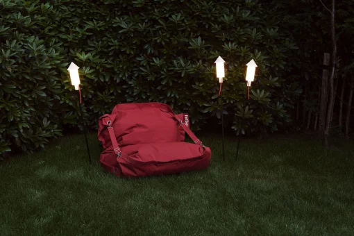Fatboy Outdoor-Solarlampe Pret A Racket Plastikmaterial/ Set Aus 3 Led-Leuchten In Raketenform, Die In Den Boden Gesteckt Werden - Weis Clearance