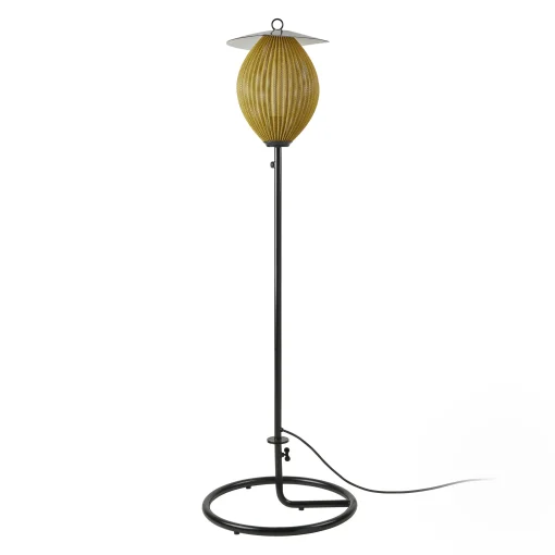 Gubi Outdoor-Stehleuchte Satellite Outdoor Metall Gelb Metall / Neuauflage 1953 - Moutarde Dore - Schwarz Hot