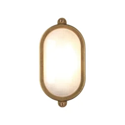 Astro Lighting Outdoor-Wandleuchte Malibu Oval Gold Metall / Deckenleuchte - 15 X 29 Cm - Altmessing Online