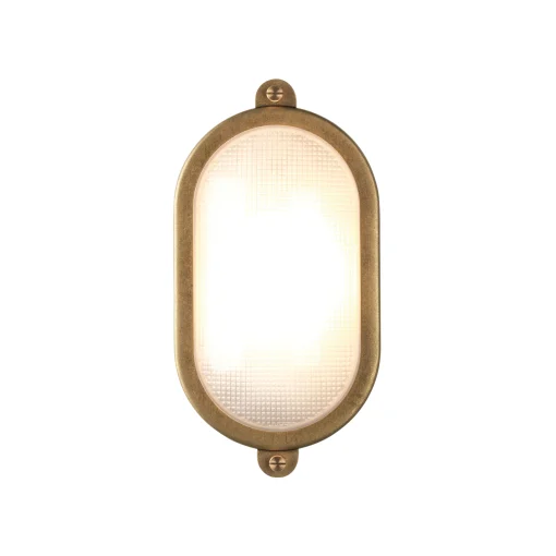 Astro Lighting Outdoor-Wandleuchte Malibu Oval Gold Metall / Deckenleuchte - 15 X 29 Cm - Altmessing Online