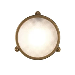 Astro Lighting Outdoor-Wandleuchte Malibu Round Gold Metall / Deckenleuchte - O 25 Cm - Altmessing Sale