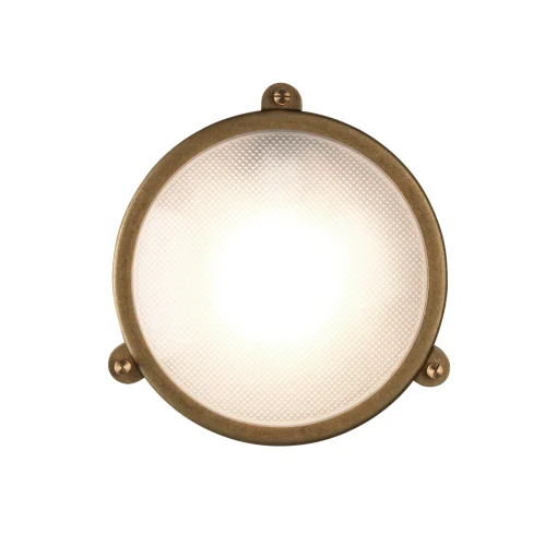 Astro Lighting Outdoor-Wandleuchte Malibu Round Gold Metall / Deckenleuchte - O 25 Cm - Altmessing Sale