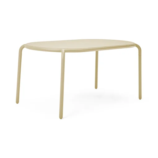 Fatboy Ovaler Tisch Toni Tavolo Metall Beige / 160 X 90 Cm - Loch Fur Sonnenschirm + Abnehmbarer Kerzenleuchter - Sand-Beige Flash Sale
