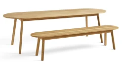 Hay Ovaler Tisch Triangle Holz Beige / 250 X 85 Cm - Eiche Shop