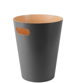 Umbra Papierkorb Woodrowholz Natur / Korb Aus Holz - O 23 Cm X H 28 Cm - Grau - Holz Natur Fashion