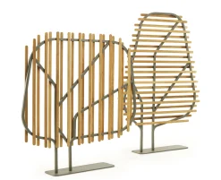 Ethimo Paravent Clostra Holz Natur / L 123 X H 175 Cm - Teak/ Natur - Warmes Grau Online