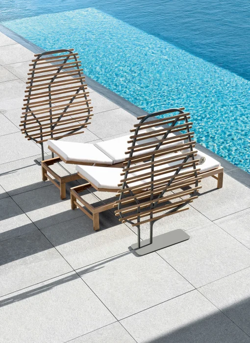 Ethimo Paravent Clostra Holz Natur / L 123 X H 175 Cm - Teak/ Natur - Warmes Grau Online
