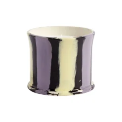 Hay Parfumierte Kerze Stripe Scented Keramik Bunt / Feigenblatt - Blassgelb - Flieder Online