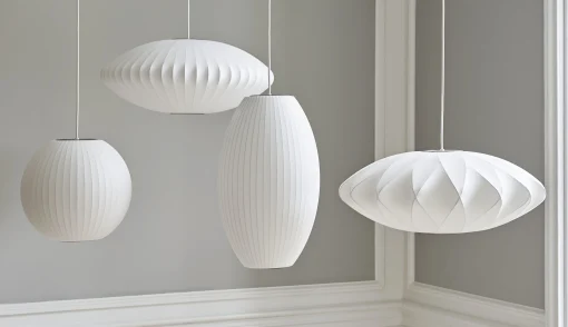 Hay Pendelleuchte Bubble Saucer Plastikmaterial Textil Weis / Small - Senkrechte Muster - Gebrochen Weis Hot