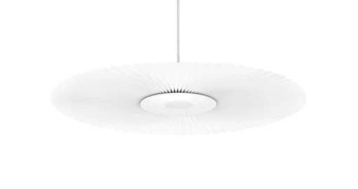 Harto Pendelleuchte Carmen Small Textil/ Led - O 90 Cm - Stoff Mit Plissee-Effekt - Weis Outlet