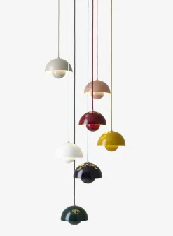 &tradition Pendelleuchte Flowerpot Vp1 Metall Schwarz / O 23 Cm - Von Verner Panton, 1969 - Schwarz Mattiert New