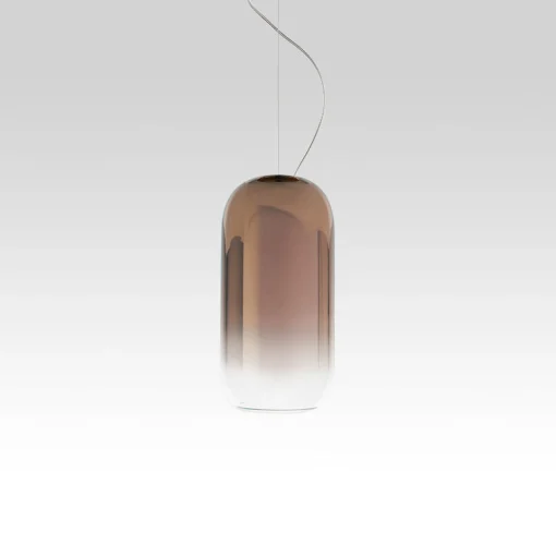 Artemide Pendelleuchte Gople Mini Glas Transparent Metall / Glas - H 29 Cm - Bronze - Transparent Store