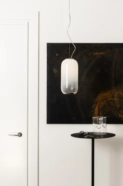 Artemide Pendelleuchte Gople Mini Glas Transparent Metall / Glas - H 29 Cm - Bronze - Transparent Store