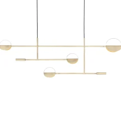Bolia Pendelleuchte Leaves Led Gold Metall / L 125 Cm - Messing/ Matt Discount