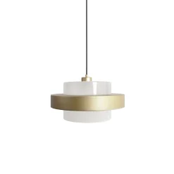 ENOstudio Pendelleuchte Lia Glas Gold Metall / O 40 Cm - Messing Flash Sale