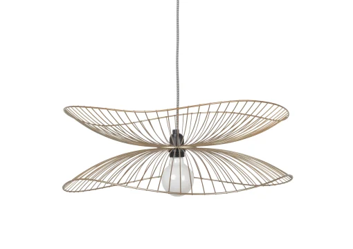Forestier Pendelleuchte Libellule Small Metall Beige / O 56 Cm X H 20 Cm - Champagner Cheap