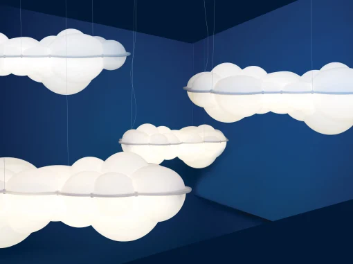 Nemo Pendelleuchte Nuvola Minor Plastikmaterial/ Led - Polyethylen / 100 X 58 X H 37 Cm - Weis Flash Sale