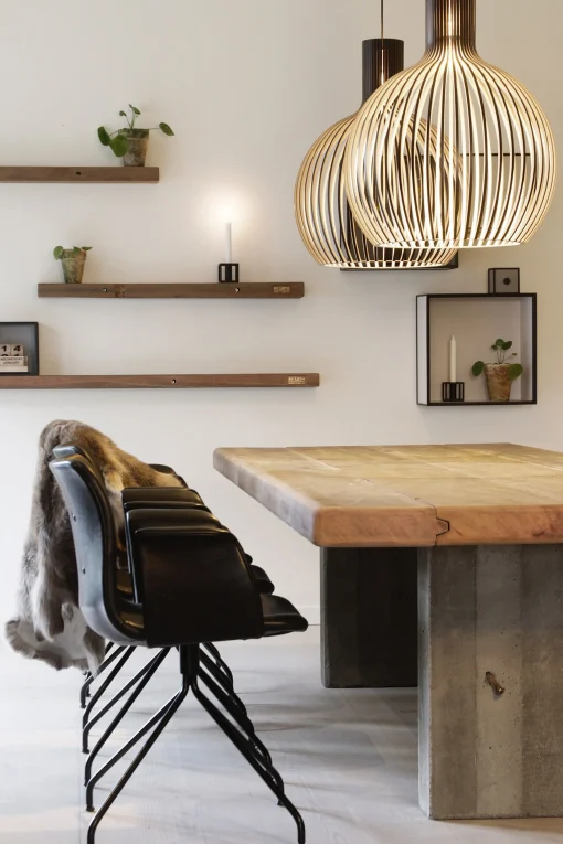 Secto Design Pendelleuchte Octo Holz / O 54 Cm - Schwarz Hot