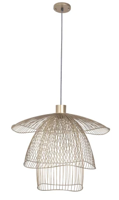 Forestier Pendelleuchte Papillon Small Metall Beige / O 56 Cm - Champagner Fashion
