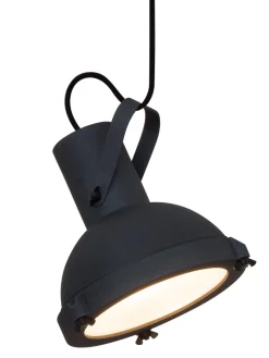 Nemo Pendelleuchte Projecteur 165 Metall Grau Schwarz Von Le Corbusier - Neuauflage Des Originals Von 1954 - Dunkelblau-Anthrazit Shop
