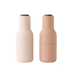 Menu Pfeffer- Und Salzmuhlen-Set Bottle Plastikmaterial Rosa / 2Er-Set - Soft Touch Silikon - Nudepink Discount