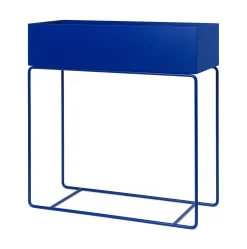 Ferm Living Pflanzgefas Mit Gestell Plant Box Metall Blau / L 60 X H 65 Cm X Tiefe 25 Cm - Bleu Lumineux Online