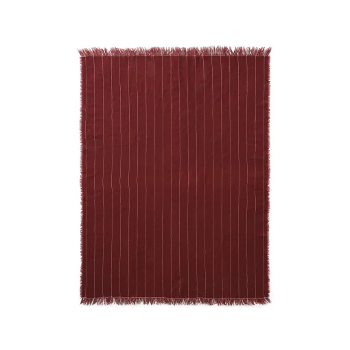 Menu Plaid Battus Textil Rot / 130 X 185 Cm - Siena Shop