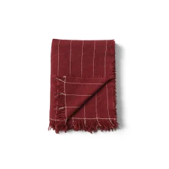 Menu Plaid Battus Textil Rot / 130 X 185 Cm - Siena Shop