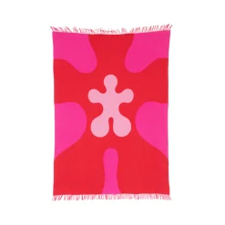 raawii Plaid Brush Textil Bunt / 200 X 150 Cm - Rosa - Rot - Weis Cheap
