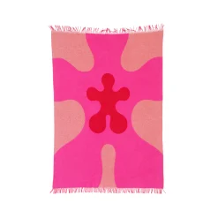 raawii Plaid Brush Textil Bunt / 200 X 150 Cm - Rosa - Rot - Weis Cheap
