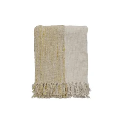 Bloomingville Plaid Giuliana Textil Beige / 150 X 125 Cm - Gelb - Natur Flash Sale