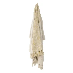 Bloomingville Plaid Giuliana Textil Beige / 150 X 125 Cm - Gelb - Natur Flash Sale