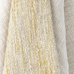 Bloomingville Plaid Giuliana Textil Beige / 150 X 125 Cm - Gelb - Natur Flash Sale