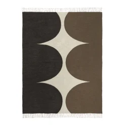 Marimekko Plaid Harka Textil Braun Beige / 130 X 170 Cm - Baumwolle & Wolle - Beige Lin - Braun - Kohle Best