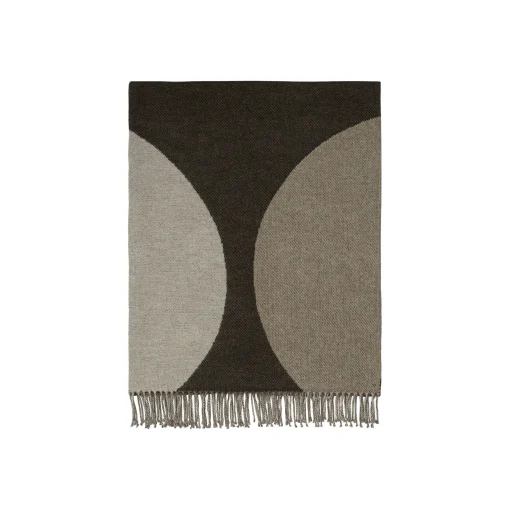 Marimekko Plaid Harka Textil Braun Beige / 130 X 170 Cm - Baumwolle & Wolle - Beige Lin - Braun - Kohle Best