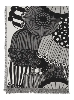 Marimekko Plaid Siirtolapuutarha Textil Grau Schwarz / 130 X 180 Cm - Grau - Schwarz Best