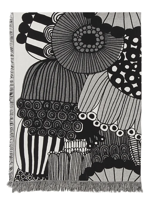 Marimekko Plaid Siirtolapuutarha Textil Grau Schwarz / 130 X 180 Cm - Grau - Schwarz Best